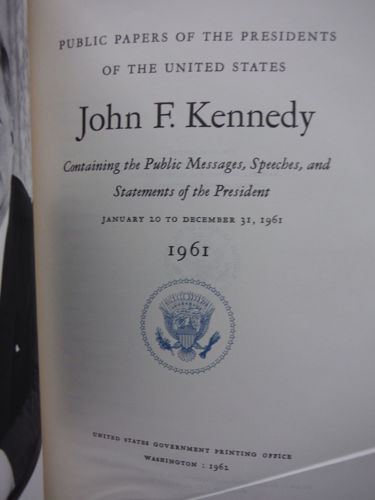 Image 1 of Public Papers of the Presidents of the United States: John F. Kennedy, 1961