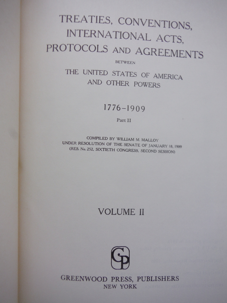Image 2 of Treaties, Conventions, International Acts, Protocols and Agreements between the 