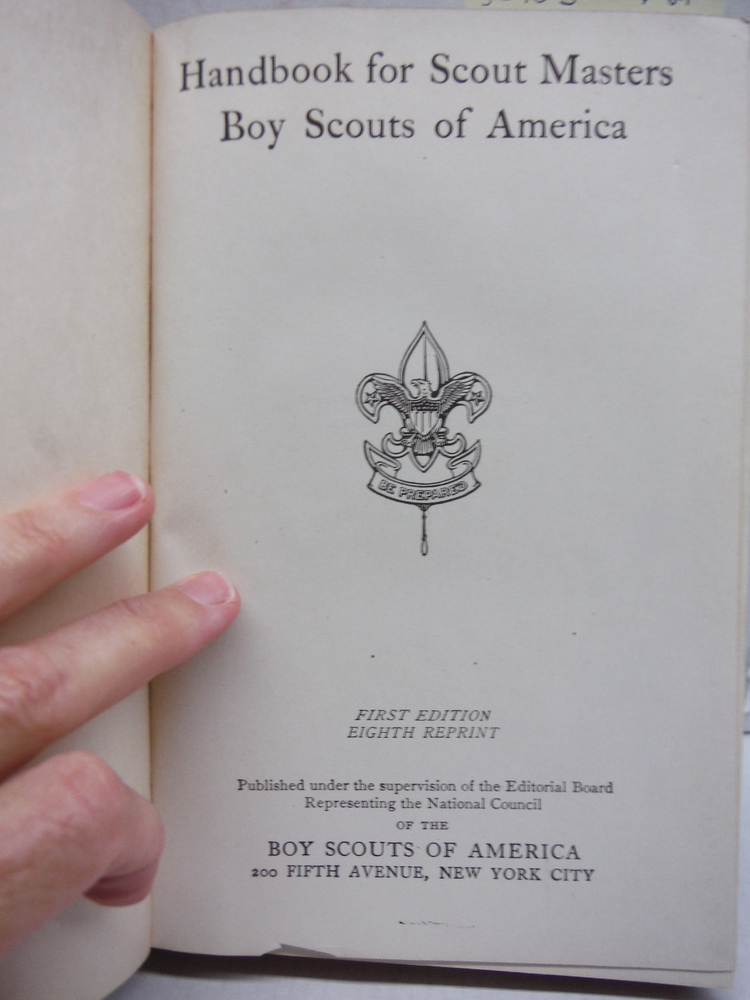 Image 1 of Handbook for Scout Masters. Boy Scouts of America.