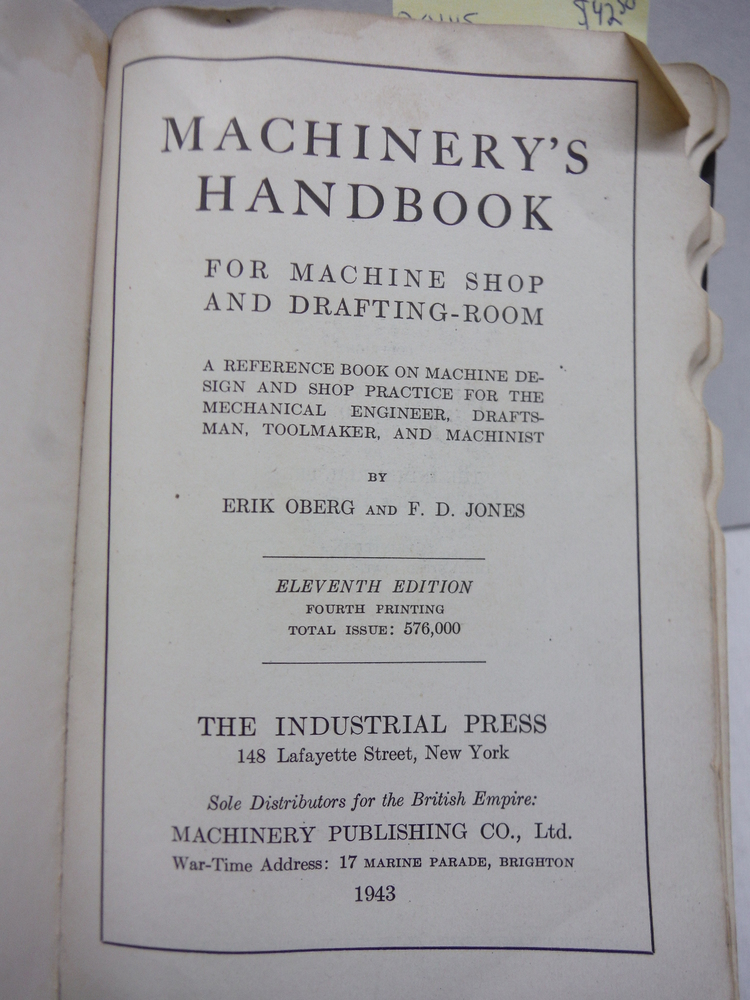 Image 1 of Machinery's Handbook for Machine Shop and Drafting Room - 11th edition