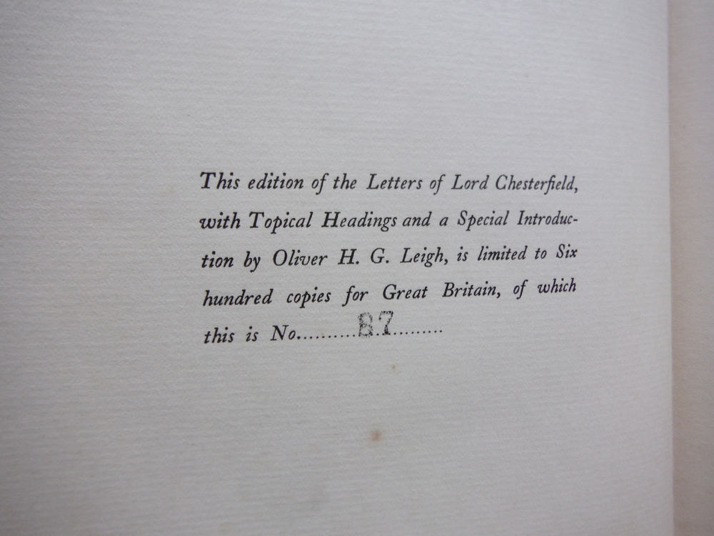Image 3 of Letters to his Son by the Earl of Chesterfield. On the Fine Art of becoming a Ma