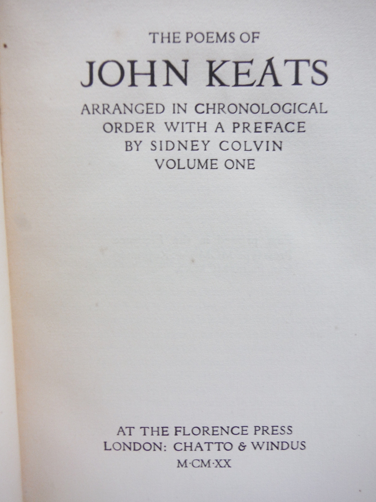Image 2 of The Poems of John Keats