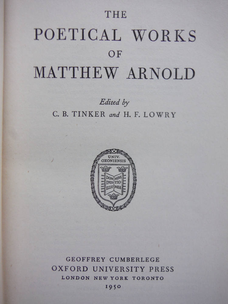 Image 1 of The Poetical Works of Matthew Arnold