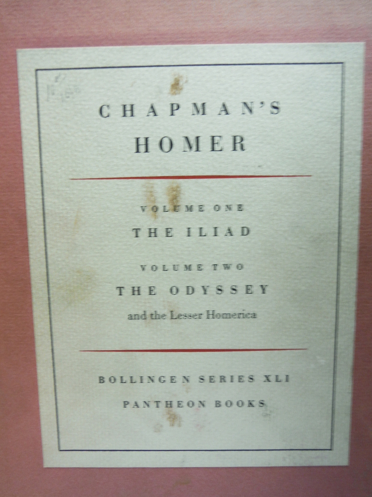 Image 1 of Chapman's Homer: The Iliad, the Odyssey, and the Lesser Homerica (Bollingen Seri
