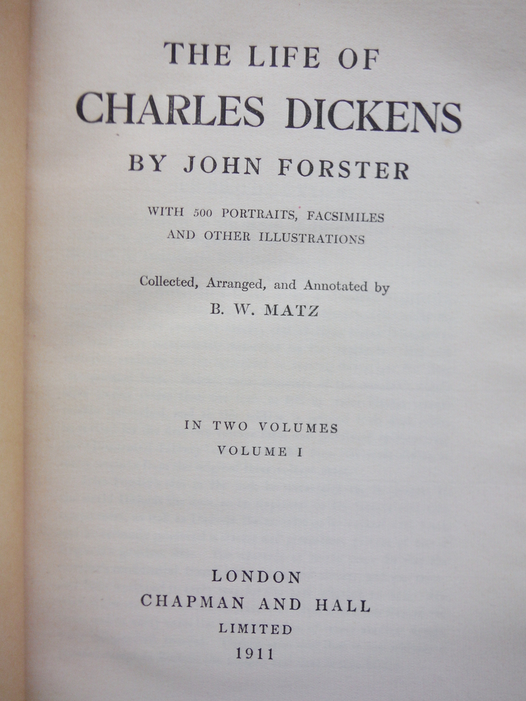 Image 2 of The Life of Charles Dickens Memoraial Edition 2 Vol.