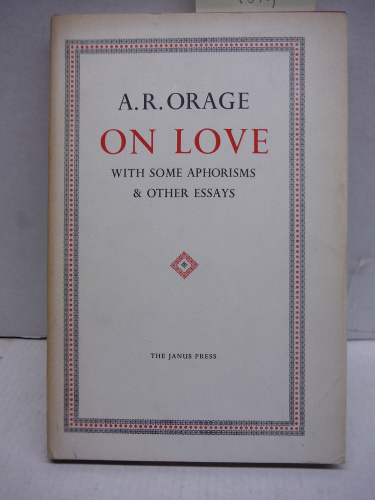Image 0 of On Love with Some Aphorisms & Other Essays