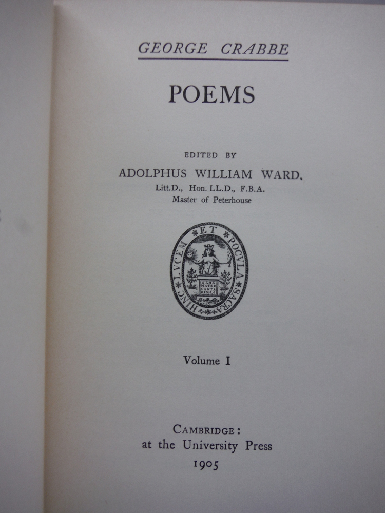 Image 3 of George Crabbe Poems in Three Volumes