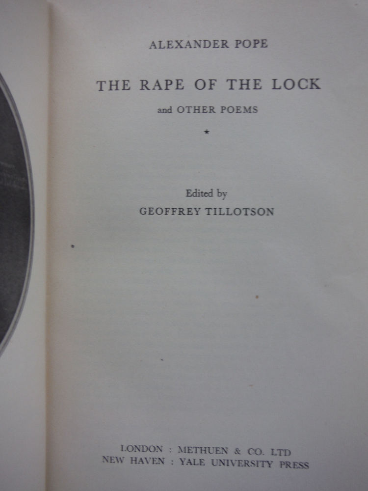 Image 1 of TheRape of the Lock and Other Poems