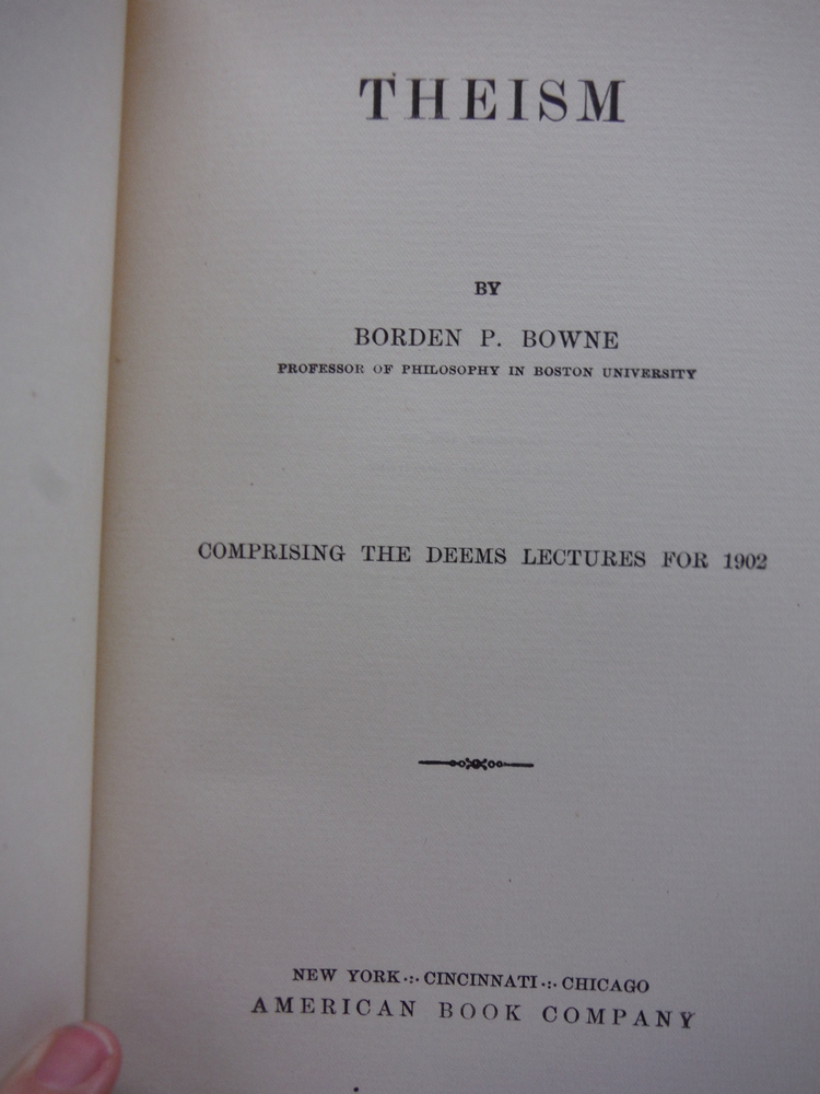Image 1 of Theism: Comprising the Deems Lectures for 1902