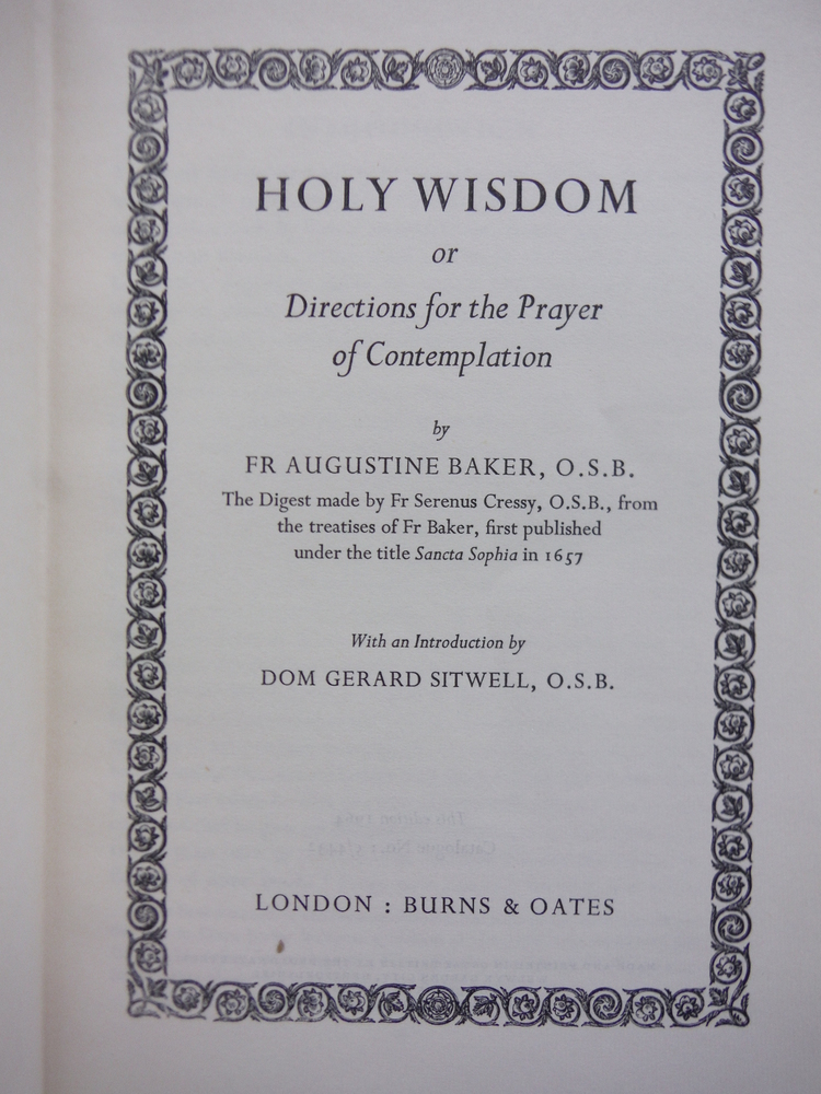 Image 1 of Holy Wisdom or Directions for the Prayer of Contemplation