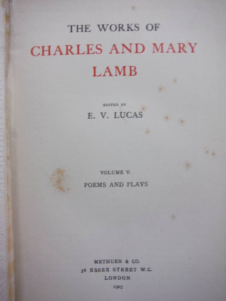 Image 2 of The Works of Charles and Mary Lamb (7 Vols)