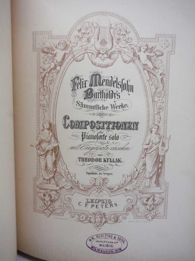Image 1 of Felix Mendelssohn Bartholdy's Sasmmtliche Werke