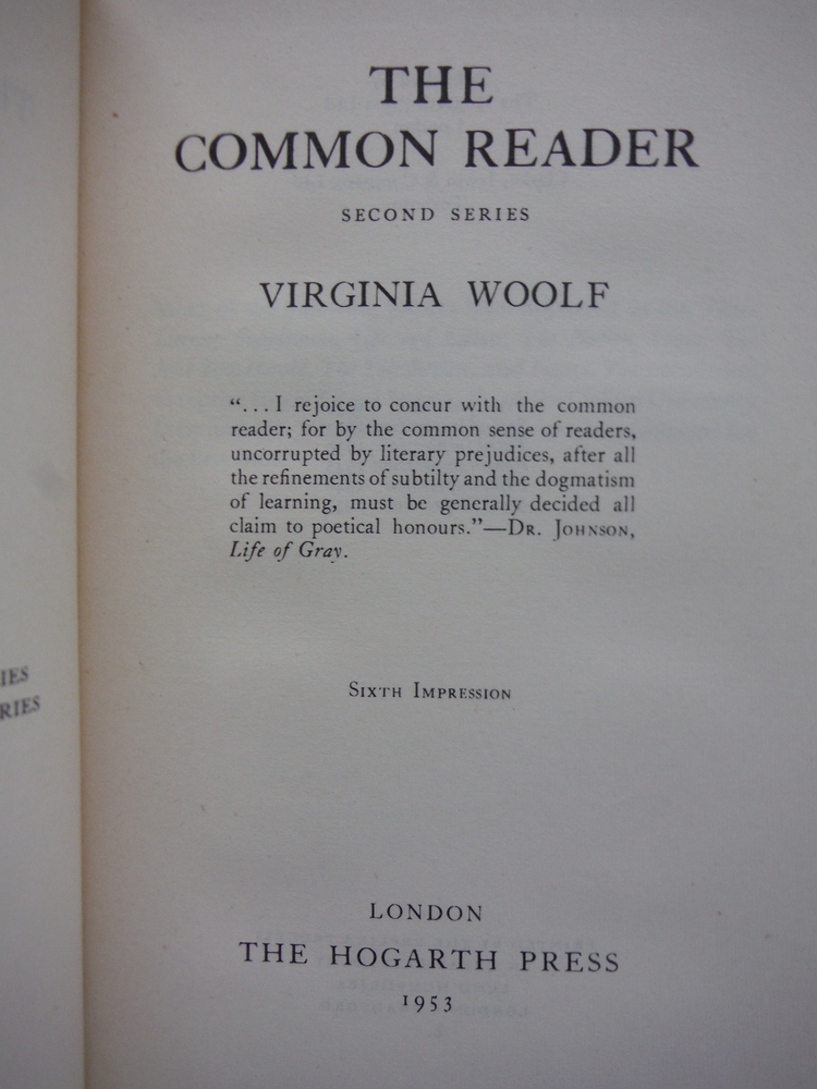 Image 1 of The Common Reader (Second Series)
