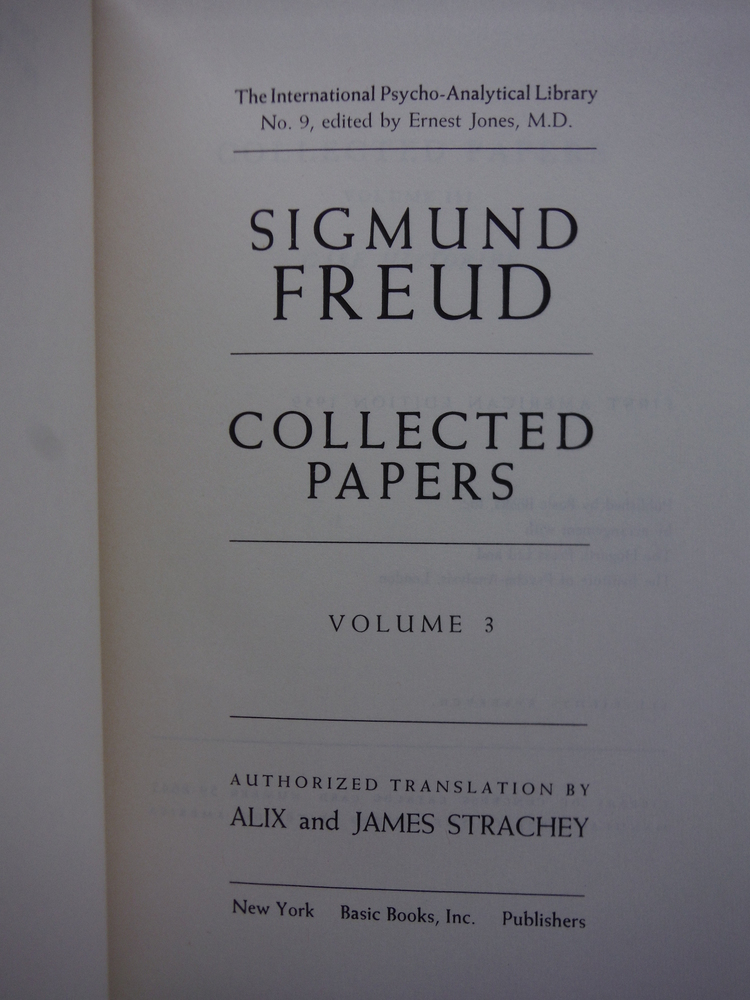 Sigmund Freud Collected Papers (5 Volume Set)