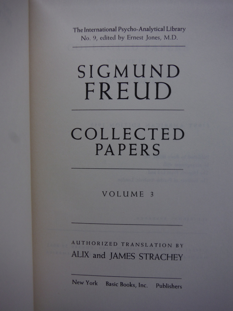 Image 2 of Sigmund Freud Collected Papers (5 Volume Set)