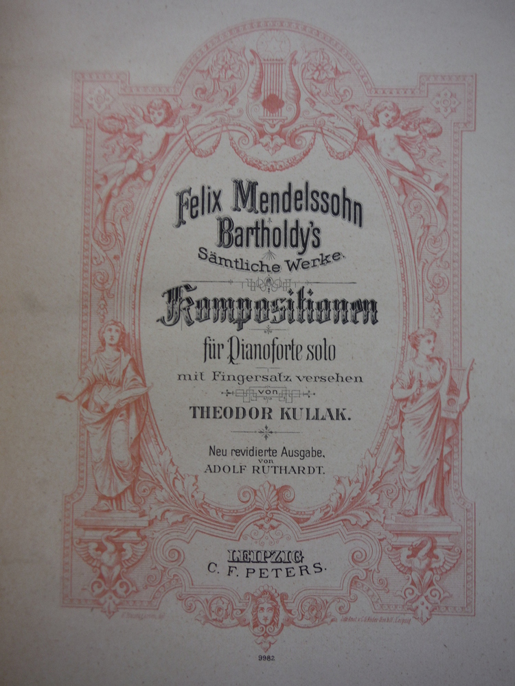 Image 1 of Felix Mendelssohn Bartholdy's Sasmmtliche Werke Compositionen fur Pianoforte sol