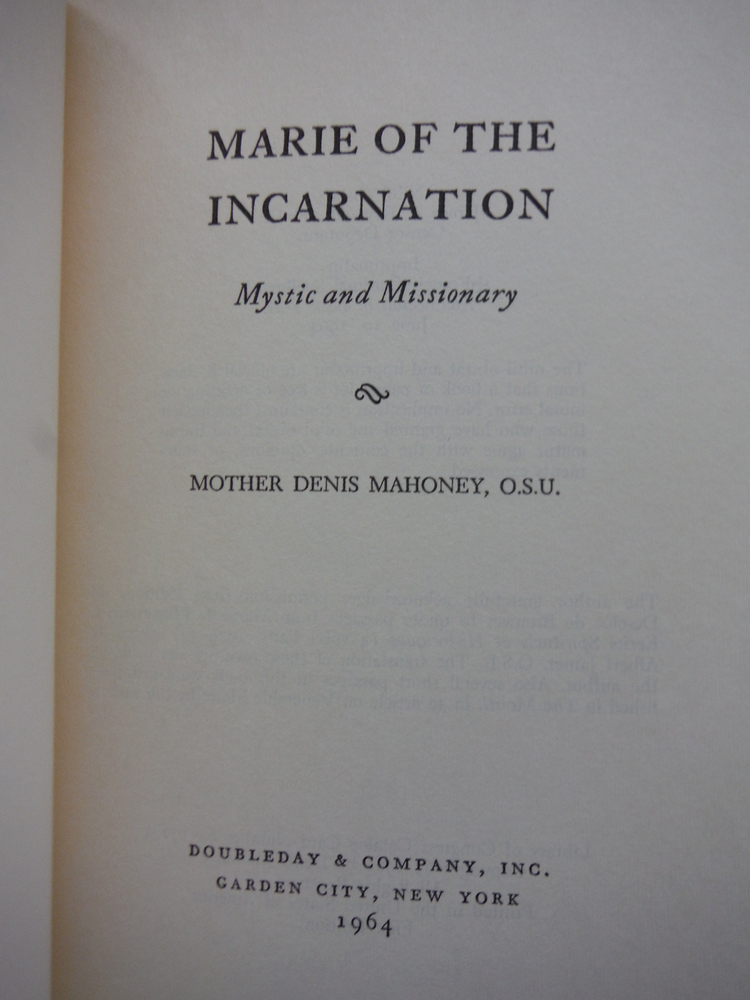 Image 1 of Marie of the Incarnation,: Mystic and missionary