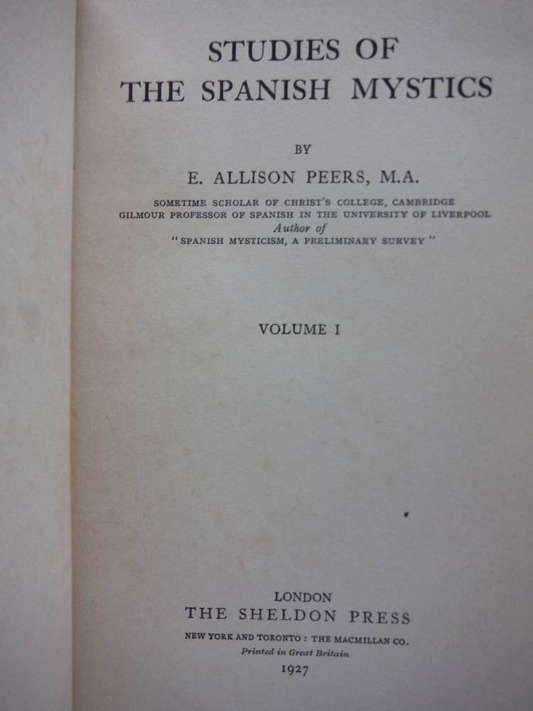 Image 2 of Studies of the Spanish Mystics (2 Vols)