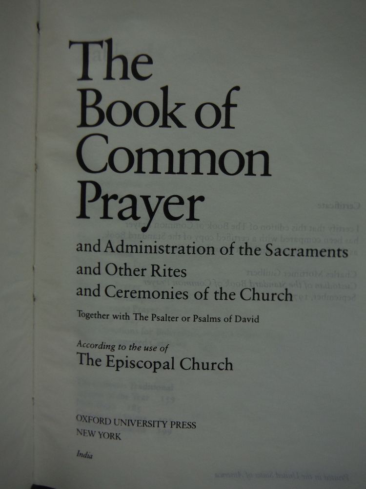Image 1 of The Book of Common Prayer and Administration of the Sacraments and Other Rites a
