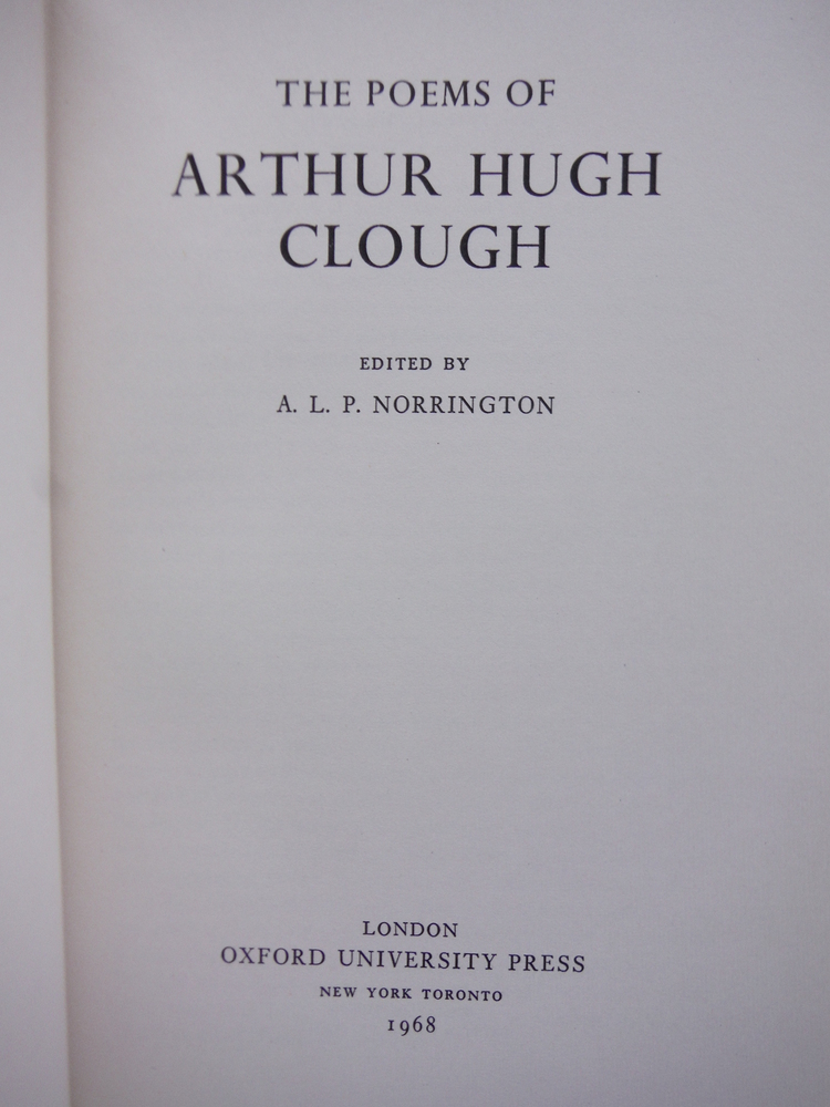 Image 1 of The Poems of Arthur Hugh Clough
