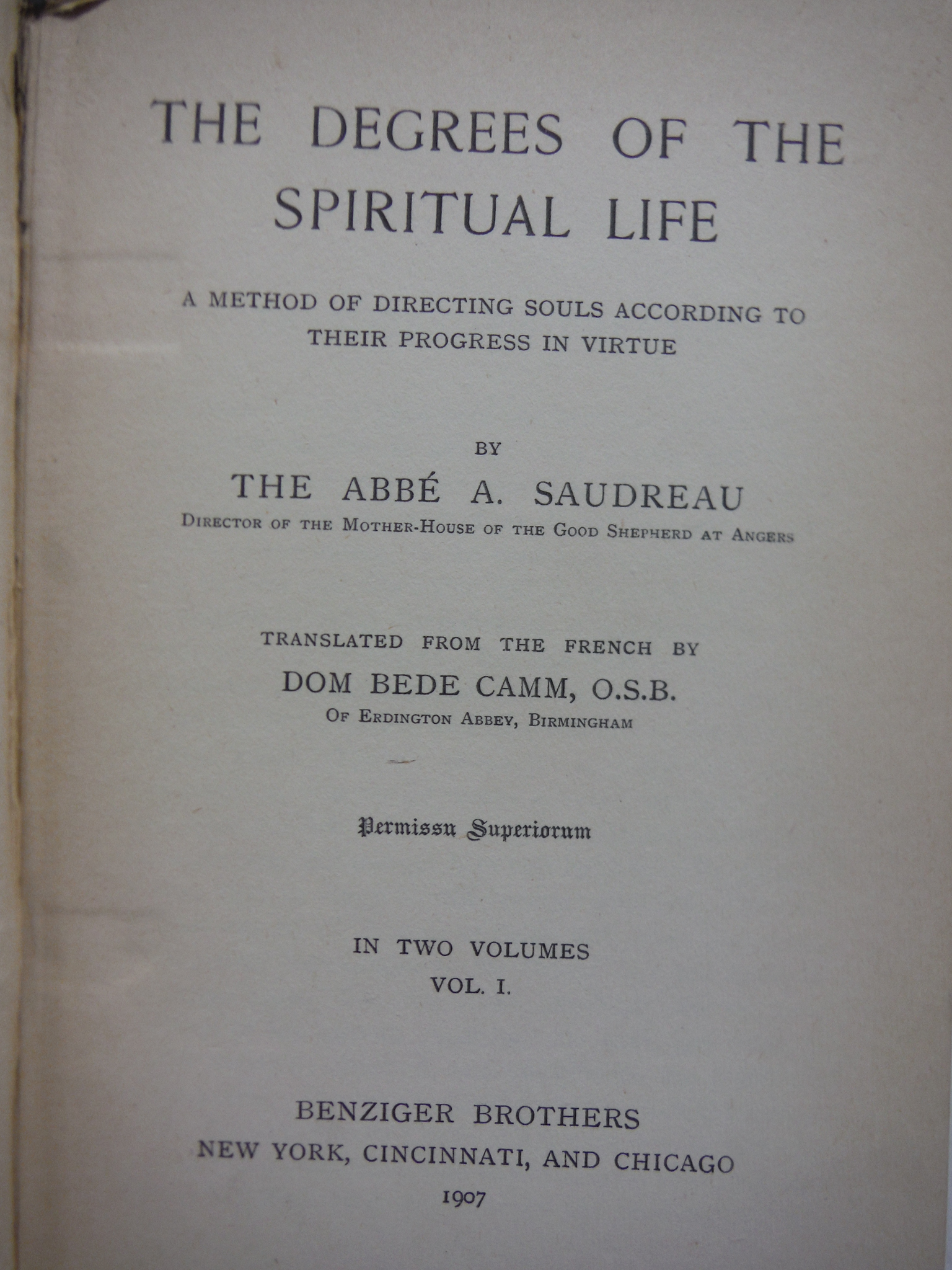 Image 4 of The Degrees of the Spiritual Life A Method of Directing Souls According to their