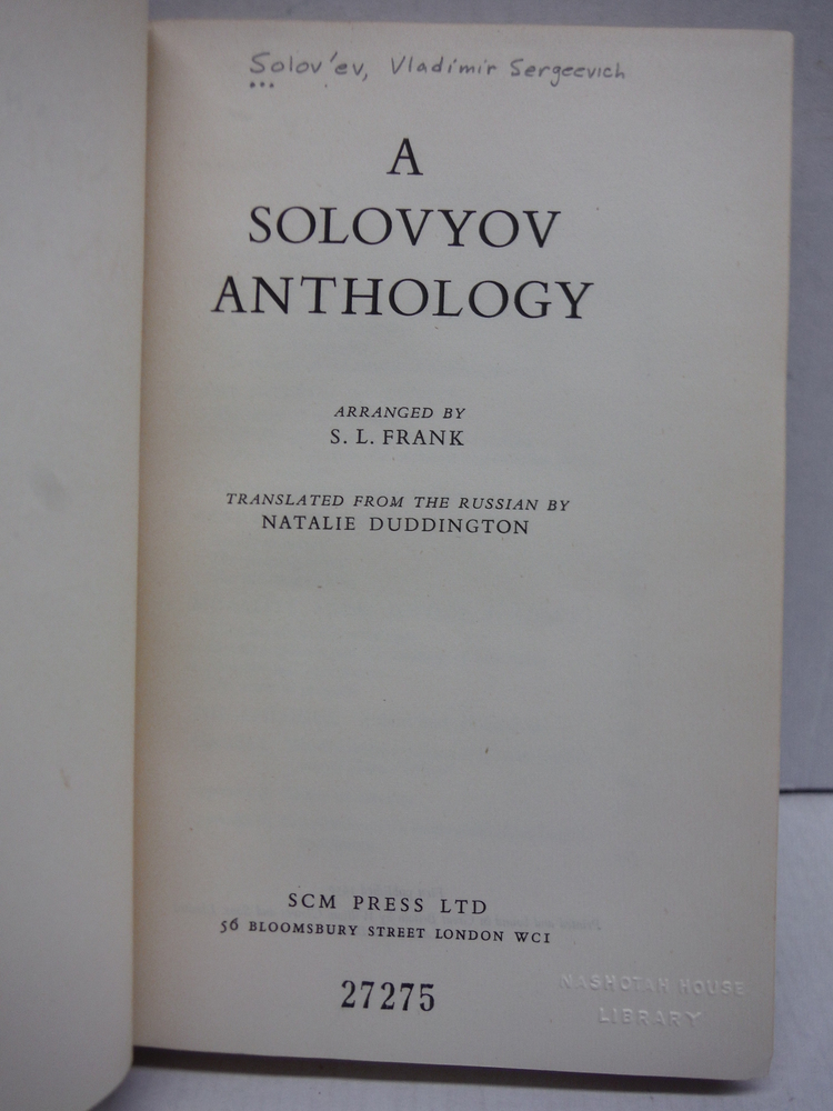 Image 1 of A Solovyov Anthology