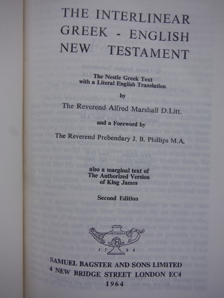 Image 1 of The R.S.V. Interlinear Greek-English New Testament