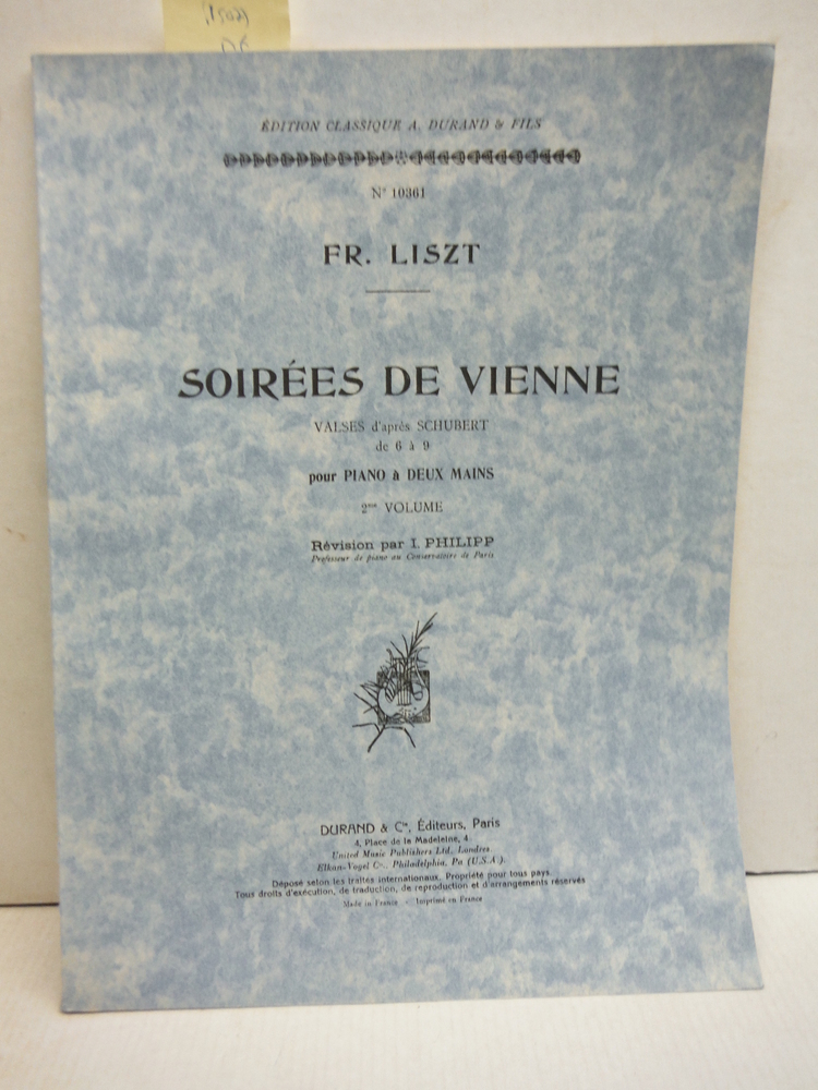 Image 0 of Soirees de Vienne Valses d'apares Schubert de 6 a 9 pour Piano & Deux Mains 2nd 