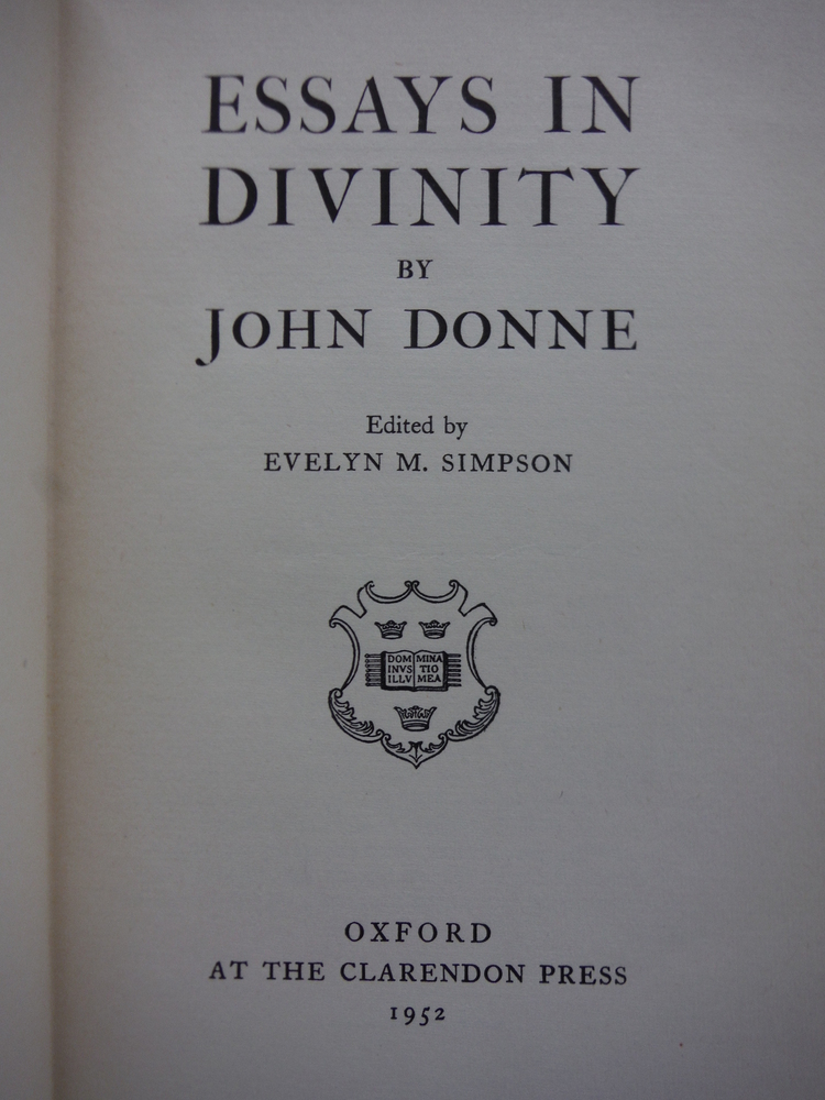 Image 1 of Essays in Divinity