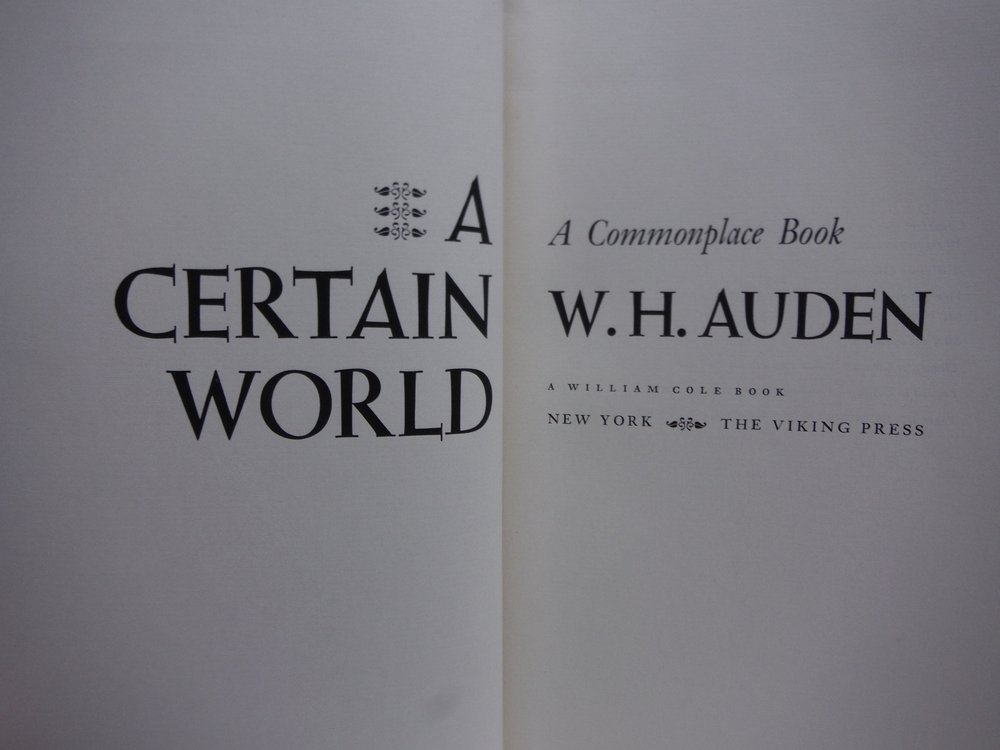 Image 1 of A Certain World: A Commonplace Book