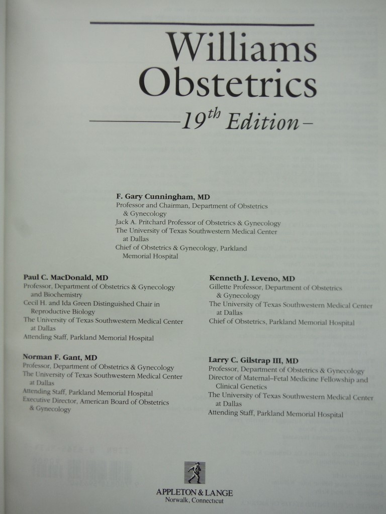 Image 1 of Williams Obstetrics 19th Edition