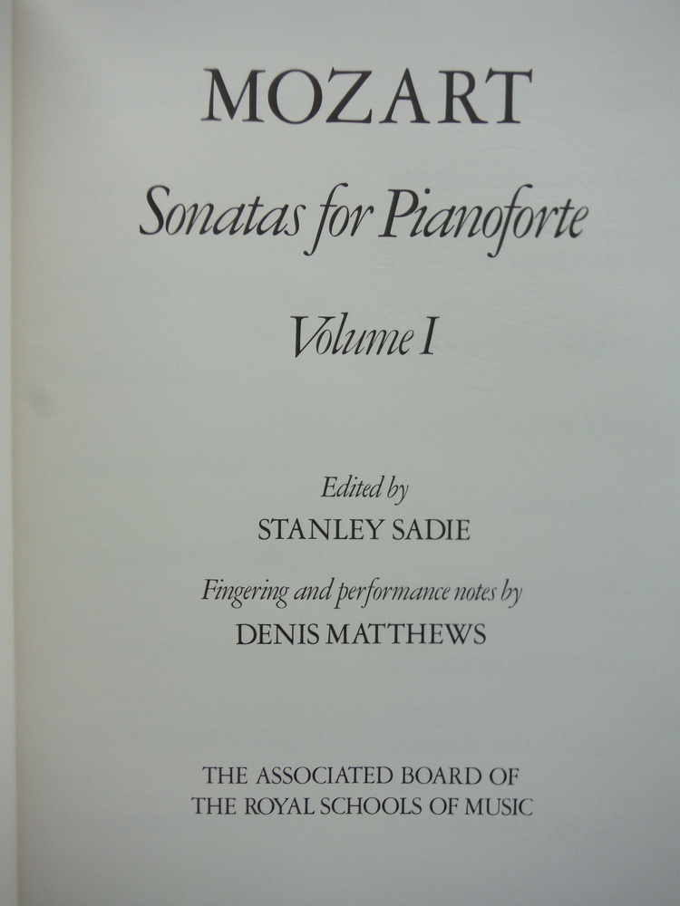 Image 1 of Mozart Sonatas or Pianoforte Volume I