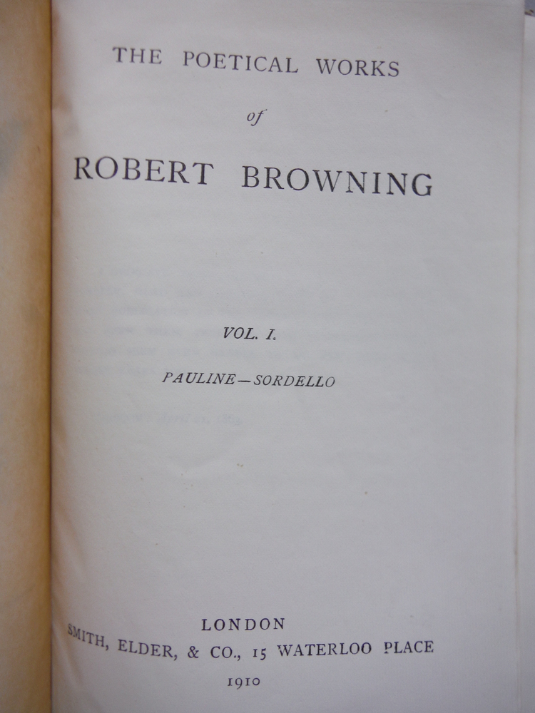 Image 3 of The Poetical Works of Robert Browning in Eight Pocket Volumes