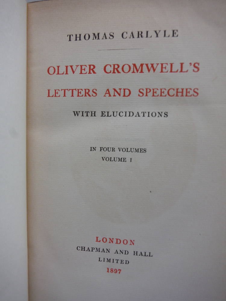 Image 1 of The Works of Thomas Carlyle: Oliver Cromwell's Letters and Speeches with Elucida