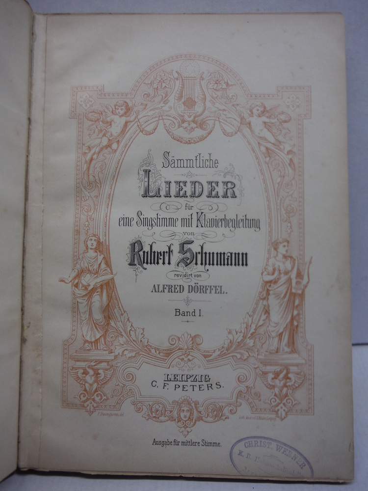 Image 1 of Sammtliche Lieder fur eine Singstimme mit klavierbegleitung von Robert Schumann 