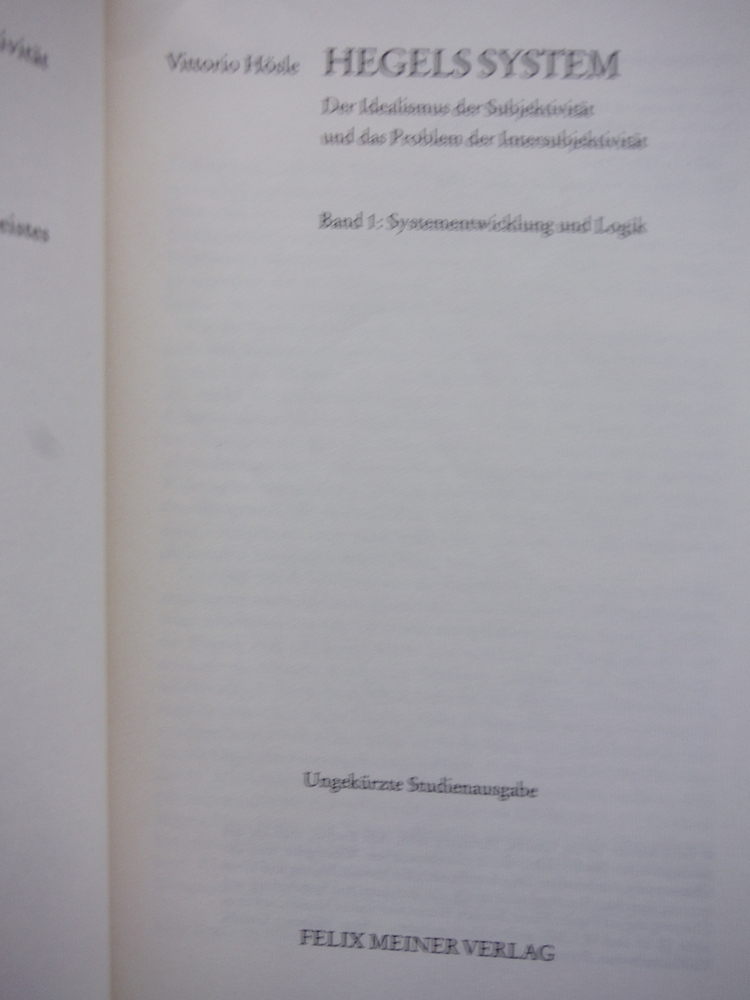 Image 1 of Hegels System: Der Idealismus der Subjektivit?t un