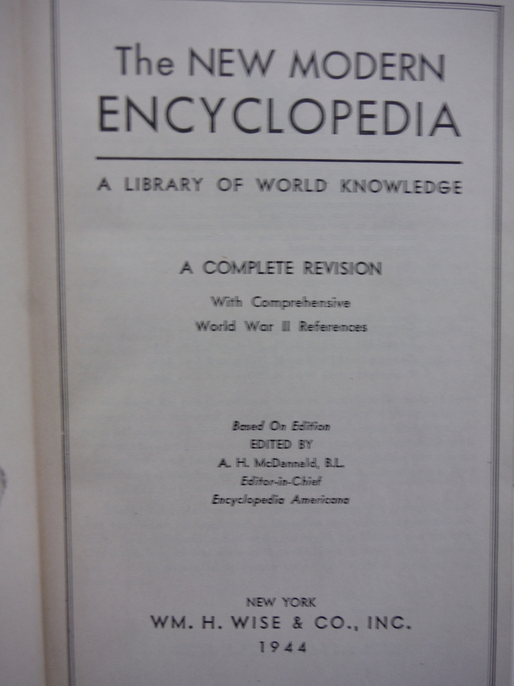 Image 1 of THE NEW MODERN ENCYCLOPEDIA, A LIBRARY OF WORLD KNOWLEDGE; WITH COMPREHENSIVE WO