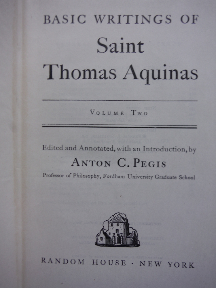 Image 1 of Basic Writings of Saint Thomas Aquinas, Volume Two