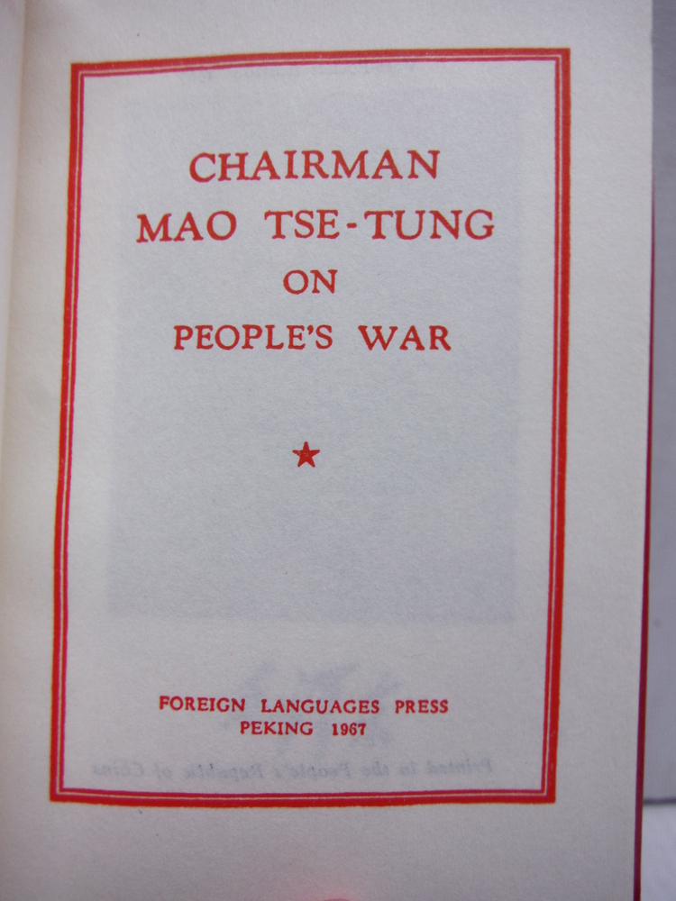 Image 1 of Chairman Mao Tse- Tung on People's War Vest Pocket Edition 1967
