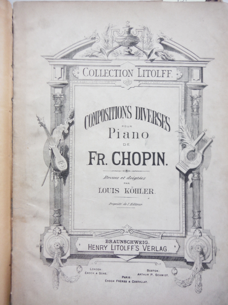 Image 1 of Compositions Diverses pour Piano de Fr. Chopin Revues ed doigtees par Louis Kohl
