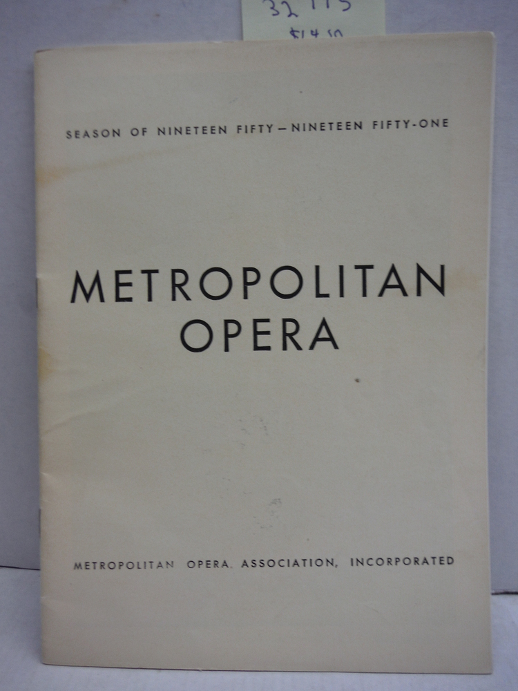 Image 0 of Tristan and  Isolde - Metropolitan Opera Program 1950-1951