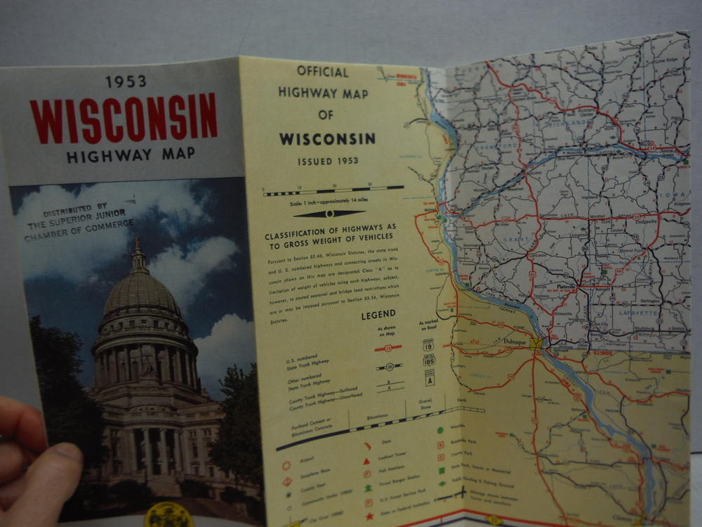 Image 1 of 1953 Wisconsin Official Highway Map