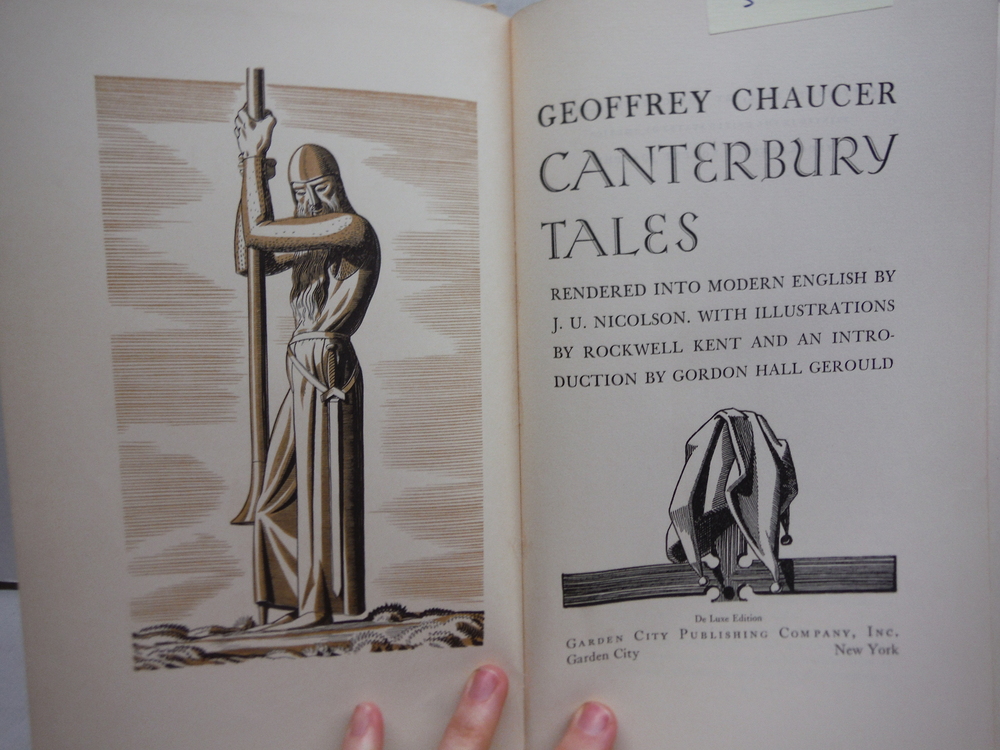 Image 1 of Canterbury Tales De Luxe Edition with Illustrations by Rockwell Kent