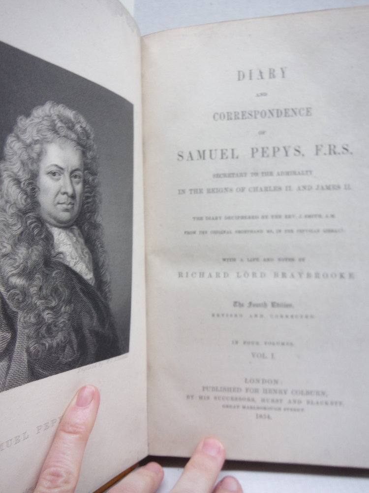 Image 2 of DIARY AND CORRESPONDENCE OF SAMUEL PEPYS, F.R.S. SECRETARY TO THE ADMIRALTRY IN 