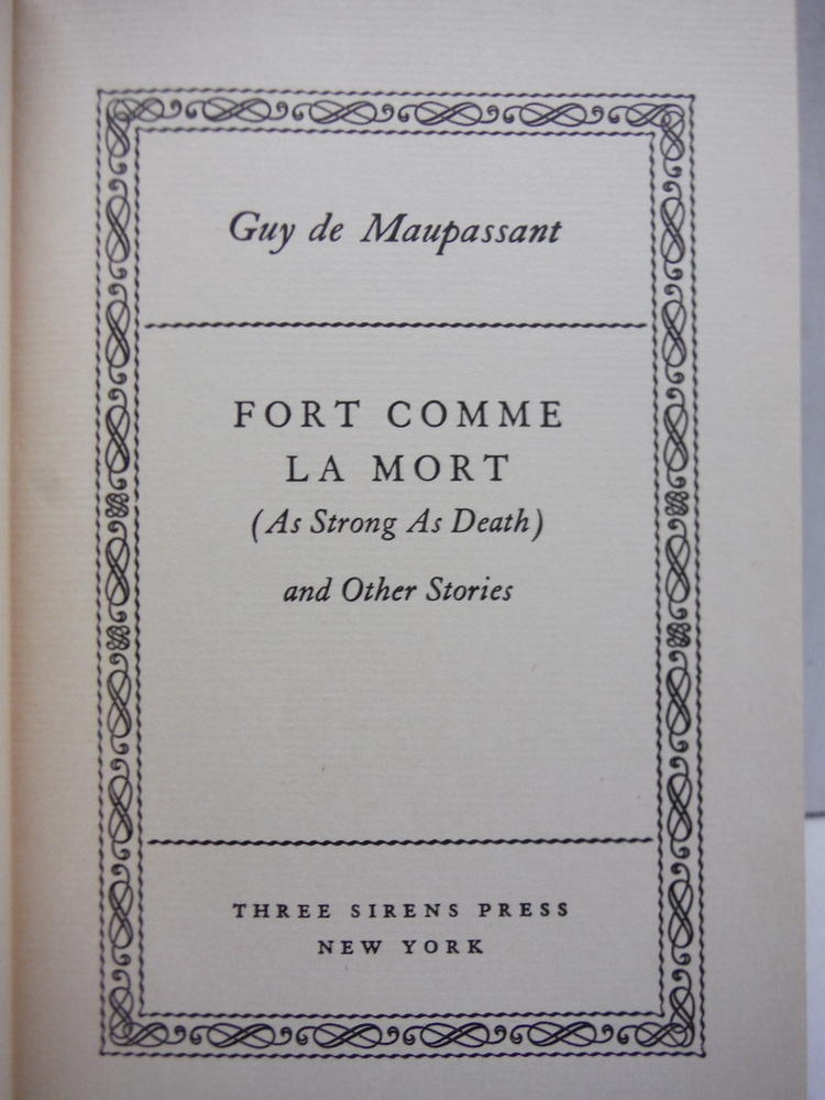 Image 1 of Fort Comme La Mort (As Strong as Death) and Other stories