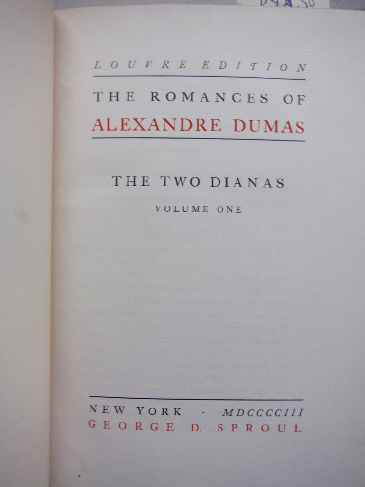 Image 4 of The Two Dianas: The Romances of Alexandre Dumas Louvre Edition Vols. 1&2