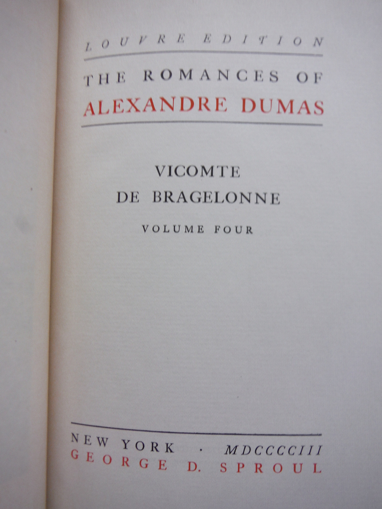 Image 2 of Vicomte de Bragelonne - 4 Vols.: The Romances of Alexandre Dumas Louvre Edition 