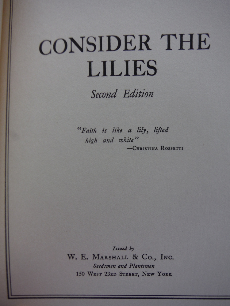 Image 1 of Consider the Lilies (Second Edition)