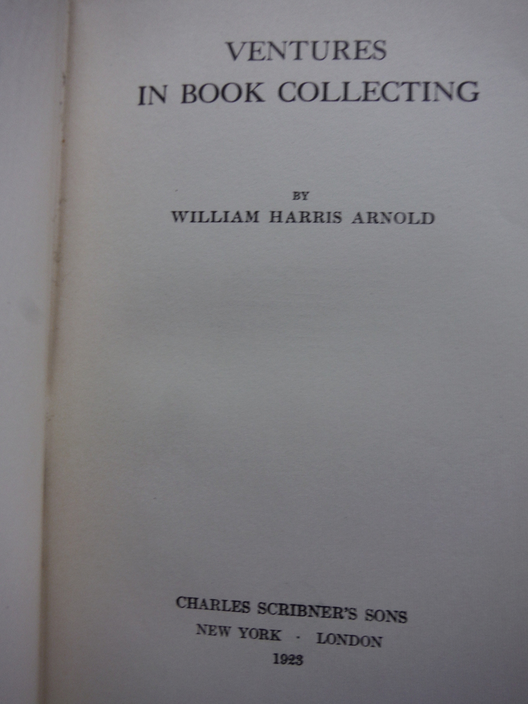 Image 1 of Ventures in Book Collecting