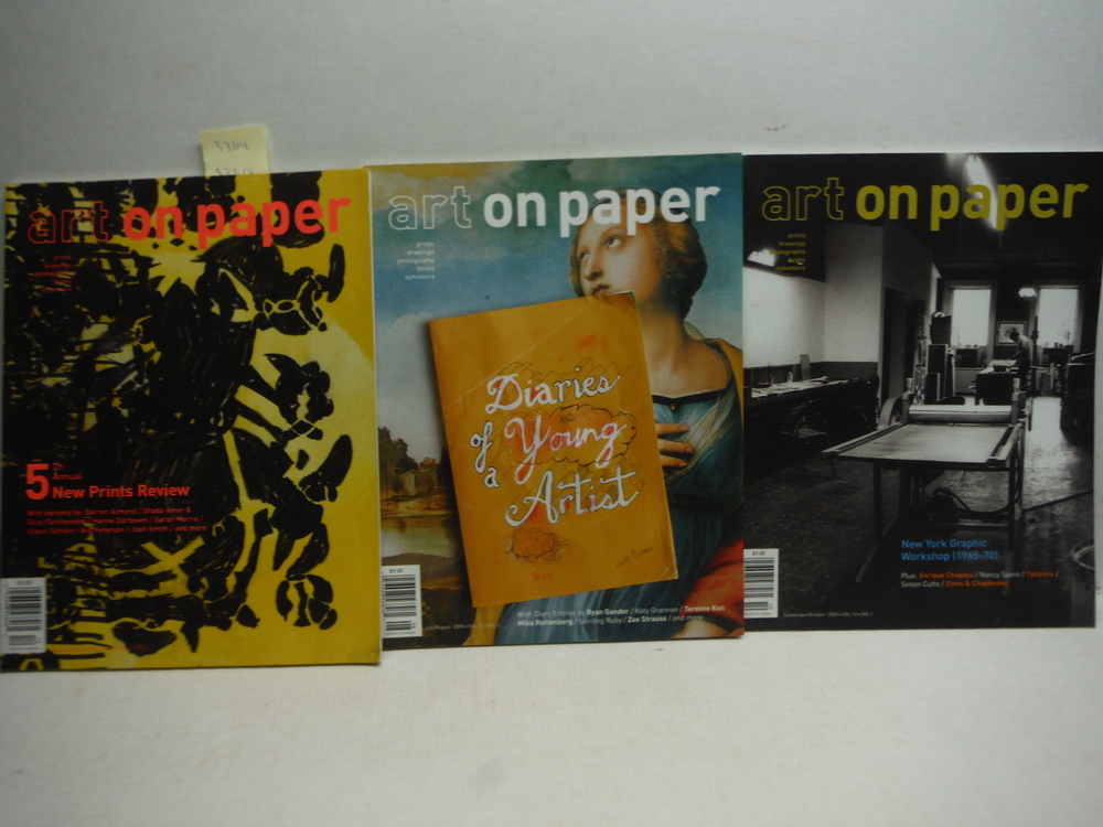 Art on Paper Magazine Prints Drawings Photography (3 Issues)  2008